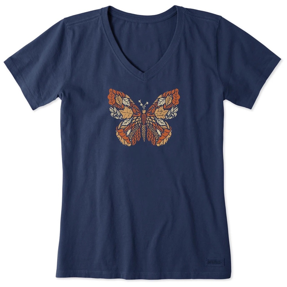 Life is Good autumn butterfly tee